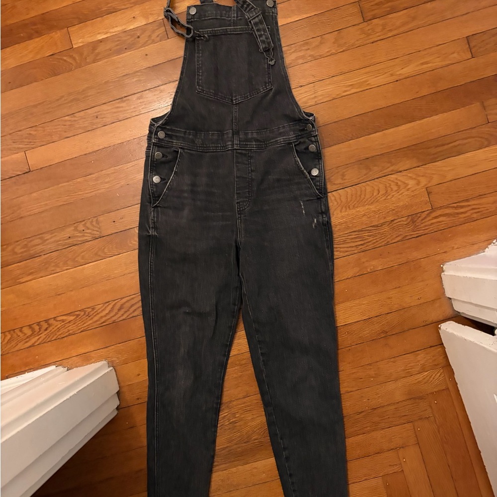 Old Navy Black Denim Overalls